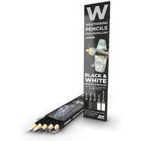 Watercolor Pencil Set - BLACK AND WHITE SET von AK Interactive