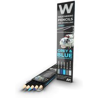 Watercolor Pencil Set - GREY AND BLUE CAMOUFLAGES SET von AK Interactive