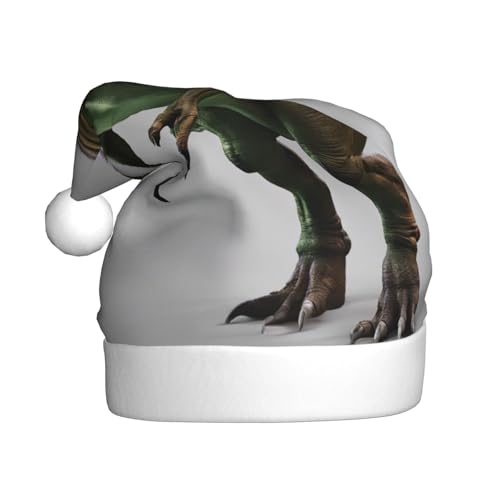 AKDODK Weihnachtsparty-Hut mit Dinosaurier-Modellen 04, lustige Weihnachtsmütze für Erwachsene, Plüsch-Weihnachtsmannmütze, Weihnachtsfeierzubehör von AKDODK