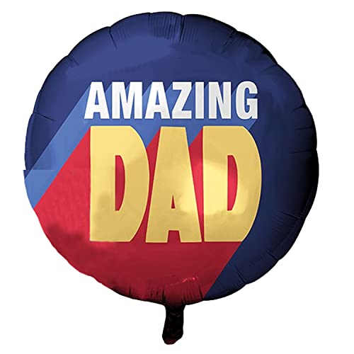 AKH® Happy Father's Day Folienballon | World's best daddy | Best Dad Ever | Vatertag 45,7 cm runder Folienballon | Papa Folienballons | Vatertag Geburtstag Party Dekorationen (World Best Daddy) von AKH