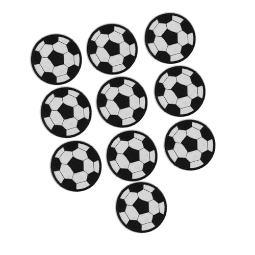 10 Stück Fußball-Stickerei-Aufnäher, Rucksack, Bekleidungszubehör, Aufnäher, Aufkleber, Abzeichen, Fußsticker mit Empfindlichem Muster, Fußball-Patch, Thermocoll-Fuß, 8 Zoll, von AKLOSIPY