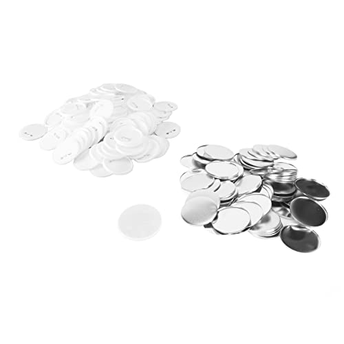 100 Sets Blanko-Abzeichen-Teile-Set – 58 Mm Runde Lagen für die Herstellung von Anstecknadeln auf der Rückseite – Ideal für die Herstellung von Abzeichen, Button-Maker und von AKLOSIPY