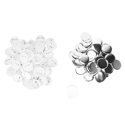 100 Sets Blanko-Abzeichen-Teile-Set – 58 Mm Runde Lagen für die Herstellung von Anstecknadeln auf der Rückseite – Ideal für die Herstellung von Abzeichen, Button-Maker und von AKLOSIPY