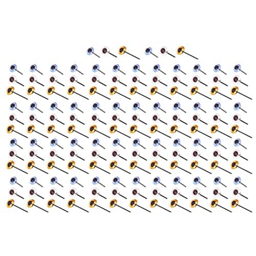 150 Paar Kunststoffaugen, Transparent, Bunt, DIY-Häkelpuppenzubehör, 5 mm. Hergestellt aus Hochwertigen Kunststoff-Stoffaugen Zum Nadelfilzen, Animierten Augen Zum Nadelfilzen von AKLOSIPY