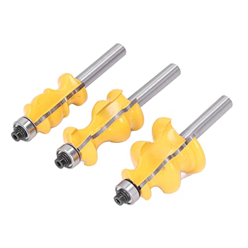 3-teiliges Ural-Fräser-Bit-Set mit 8-mm-Schaft für die Holzbearbeitung – Werkzeuge für und Ural-Designs – Zentrales Holzbearbeitungszubehör von AKLOSIPY