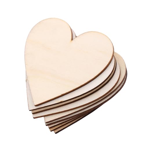 80 Mm Herz S Holzverzierung für Hochzeitsplaketten Packung mit 10 Holzherzen für Füße und Dekorationen (80mm) von AKLOSIPY