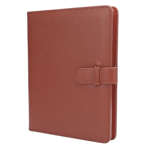 Brieftaschen-Fotoalbum aus PU-Leder mit Schnallendesign für Wide 400 300 210, 80 Taschen für 5-Zoll-Bilder, Leicht und Weich (BROWN) von AKLOSIPY