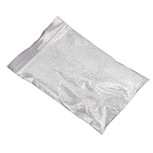 Extrafeiner Glitzer, 50 G – Glänzend oder für Nail Art, FT-Projekte und Make-up. Auffälliger Metallischer Glitzer für Gesicht, Lidschatten und Einfache Entfernung. (SILVER) von AKLOSIPY