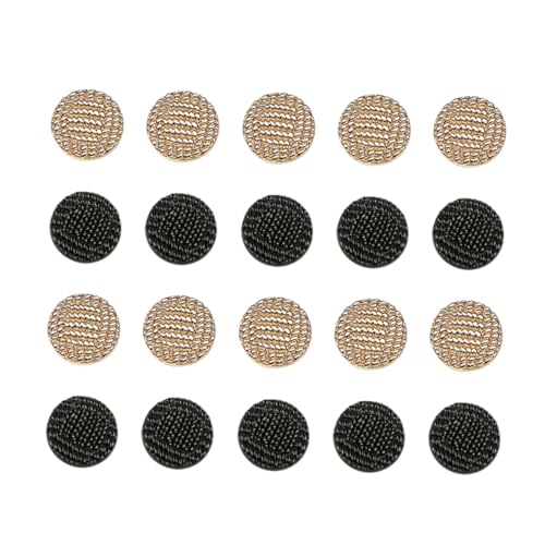 AKOOSY 20 Stück Teiliges Metallknöpfe für Kleidung Unisex Runde Knöpfe in Gold und Schwarz Vielseitige Accessoires für Mäntel Jacken Taschen Leichte Dekorative Ersatzknöpfe zum Nähen und AKOOSY 20 Stück Teiliges Metallknöpfe für Kleidung Unisex Runde Knöpfe in Gold und Schwarz Vielseitige Accessoires für Mäntel Jacken Taschen Leichte Dekorative Ersatzknöpfe zum Nähen und von AKOOSY