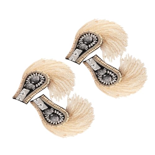 AKOOSY 4 Stück Dekorative Schulterstempel im Punkstil Schulterpolster für Kostüm Retro-Schulterabzeichen Anzugdekorationsaccessoires Schulter Quasten Schulterschmuck Vlies Golden AKOOSY 4 Stück Dekorative Schulterstempel im Punkstil Schulterpolster für Kostüm Retro-Schulterabzeichen Anzugdekorationsaccessoires Schulter Quasten Schulterschmuck Vlies Golden von AKOOSY