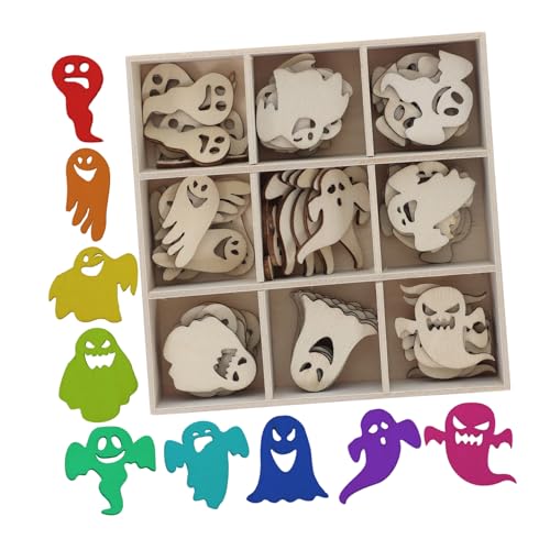 AKOOSY 72 Stück Teiliges Halloween Holzdekoration Distinctive Box Packed Crafts mit Polierten Kanten Geruchslos zum Basteln und Bemalen für Herbstliche DIY Holzverzierungen AKOOSY 72 Stück Teiliges Halloween Holzdekoration Distinctive Box Packed Crafts mit Polierten Kanten Geruchslos zum Basteln und Bemalen für Herbstliche DIY Holzverzierungen von AKOOSY