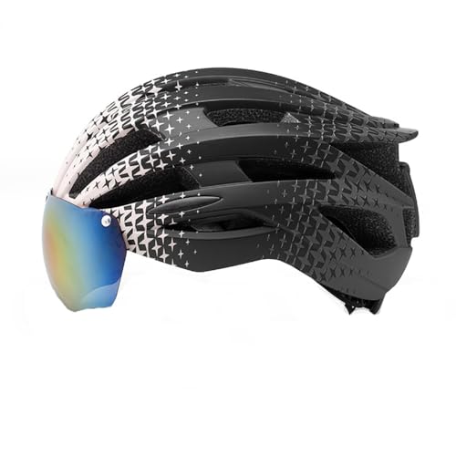 City-Helm mit Brille und Magnetverschluss für Damen und Herren. Ein leichter Allround-Fahrradhelm mit sportlichem Design für den Stadtverkehr, ein Fahrradhelm für Damen und Herren C,58-61cm von AKPHBKFG