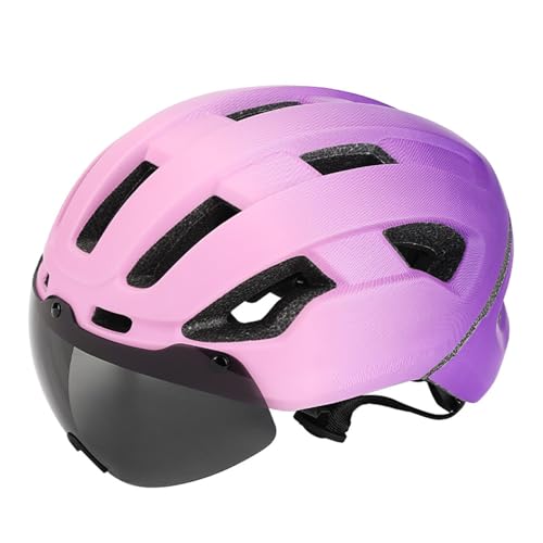 Fahrradhelme für Damen und Herren, Cityhelme mit Brille und Magnetverschluss. Leichter Allround-Fahrradhelm für den Stadtverkehr, sportliches Design, Unisex-Fahrradhelm A,57-61cm von AKPHBKFG