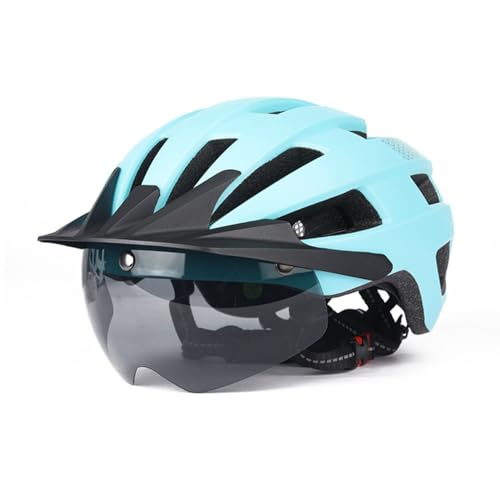 Fahrradhelme für Damen und Herren, Cityhelme mit Brille und Magnetverschluss. Leichter Allround-Fahrradhelm für den Stadtverkehr, sportliches Design, Unisex-Fahrradhelm A,57-61cm von AKPHBKFG