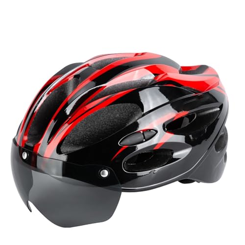 Fahrradhelme für Damen und Herren, Cityhelme mit Brille und Magnetverschluss. Leichter Allround-Fahrradhelm für den Stadtverkehr, sportliches Design, Unisex-Fahrradhelm A,57-62cm von AKPHBKFG