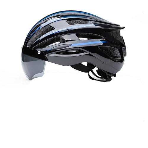 Fahrradhelme für Damen und Herren, Cityhelme mit Brille und Magnetverschluss. Leichter Allround-Fahrradhelm für den Stadtverkehr, sportliches Design, Unisex-Fahrradhelm A,58-61cm von AKPHBKFG