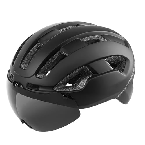 Fahrradhelme für Damen und Herren, Cityhelme mit Brille und Magnetverschluss. Leichter Allround-Fahrradhelm für den Stadtverkehr, sportliches Design, Unisex-Fahrradhelm B,57-61cm von AKPHBKFG