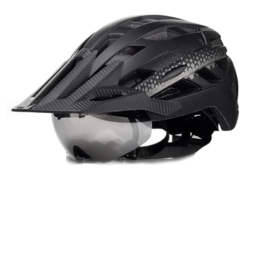 Fahrradhelme für Damen und Herren, Cityhelme mit Brille und Magnetverschluss. Leichter Allround-Fahrradhelm für den Stadtverkehr, sportliches Design, Unisex-Fahrradhelm C,56-61cm von AKPHBKFG