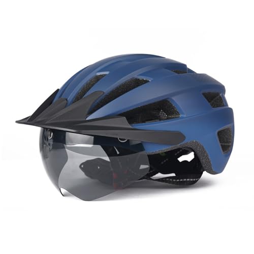 Fahrradhelme für Damen und Herren, Cityhelme mit Brille und Magnetverschluss. Leichter Allround-Fahrradhelm für den Stadtverkehr, sportliches Design, Unisex-Fahrradhelm D,57-61cm von AKPHBKFG