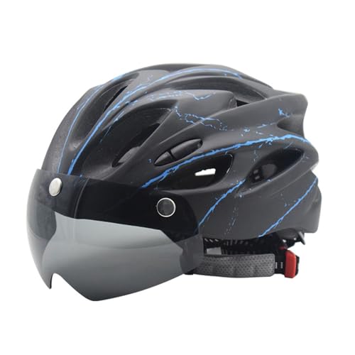 Fahrradhelme für Damen und Herren, Cityhelme mit Brille und Magnetverschluss. Leichter Allround-Fahrradhelm für den Stadtverkehr, sportliches Design, Unisex-Fahrradhelm D,57-62cm von AKPHBKFG