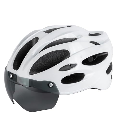 Fahrradhelme für Damen und Herren, Cityhelme mit Brille und Magnetverschluss. Leichter Allround-Fahrradhelm für den Stadtverkehr, sportliches Design, Unisex-Fahrradhelm D,57-62cm von AKPHBKFG