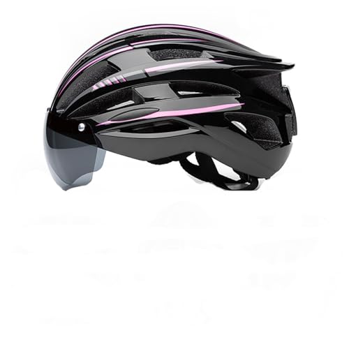 Fahrradhelme für Damen und Herren, Cityhelme mit Brille und Magnetverschluss. Leichter Allround-Fahrradhelm für den Stadtverkehr, sportliches Design, Unisex-Fahrradhelm D,58-61cm von AKPHBKFG