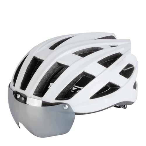 Fahrradhelme für Damen und Herren, Cityhelme mit Magnetverschluss. Leichter Allround-Fahrradhelm für den Stadtverkehr, sportliches Design, Unisex-Fahrradhelm D,57-62cm von AKPHBKFG