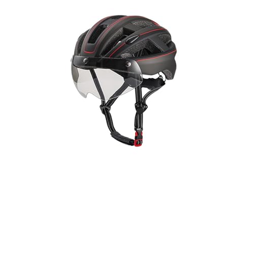 Urbaner Helm mit Brille und Magnetverschluss. Leichter Allround-Fahrradhelm für den Stadtverkehr, sportliches Design, Unisex-Fahrradhelm C,55-61cm von AKPHBKFG