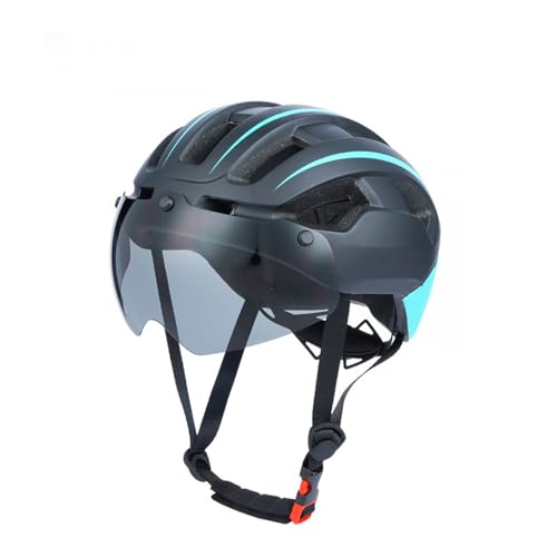 Urbaner Helm mit Visier und Magnetverschluss. Leichter Allround-City-Fahrradhelm, atmungsaktiver Sportdesign-Helm, Unisex-Fahrradhelm A,57-62cm von AKPHBKFG