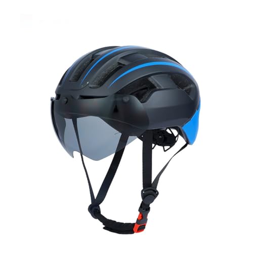 Urbaner Helm mit Visier und Magnetverschluss. Leichter Allround-City-Fahrradhelm, atmungsaktiver Sportdesign-Helm, Unisex-Fahrradhelm B,57-62cm von AKPHBKFG