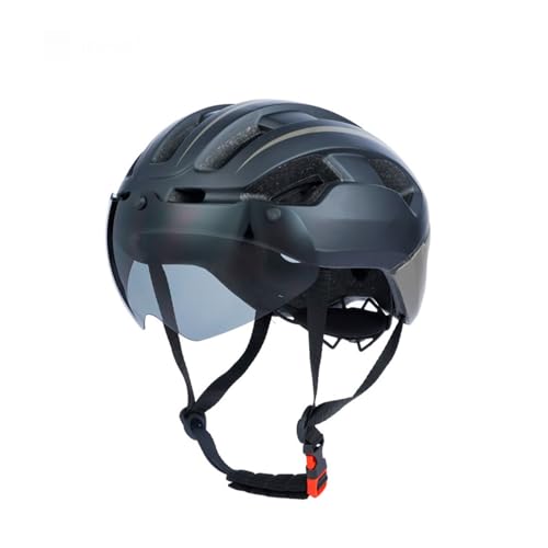 Urbaner Helm mit Visier und Magnetverschluss. Leichter Allround-City-Fahrradhelm, atmungsaktiver Sportdesign-Helm, Unisex-Fahrradhelm C,57-62cm von AKPHBKFG