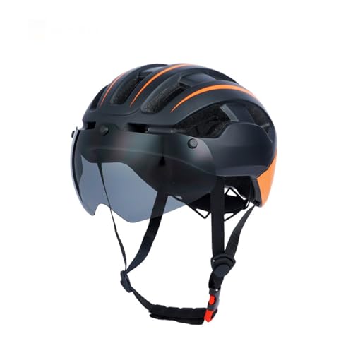 Urbaner Helm mit Visier und Magnetverschluss. Leichter Allround-City-Fahrradhelm, atmungsaktiver Sportdesign-Helm, Unisex-Fahrradhelm D,57-62cm von AKPHBKFG