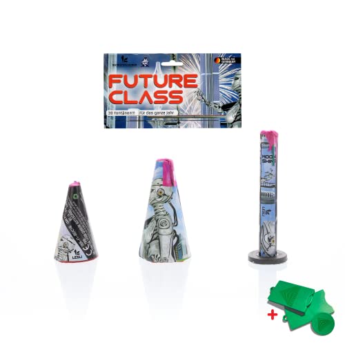 AKTIVHANDEL 30-teiliges Jugendfeuerwerk Set Future Class mit Vulkanen und Fontänen, Silvester Feuerwerk Outdoor Kat F1 inkl. Einkaufswagenchip von AKTIVHANDEL