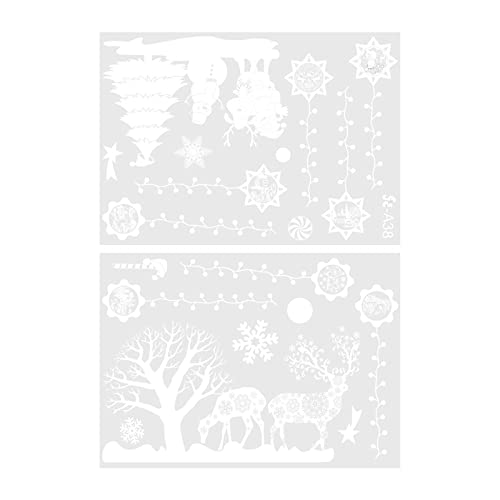 AKTOUR Fotosticker Santa DIY Aufkleber Schneeflocke Aufkleber Tragbarer Thema Wandaufkleber Nagellack Sticker (B, One Size) von AKTOUR