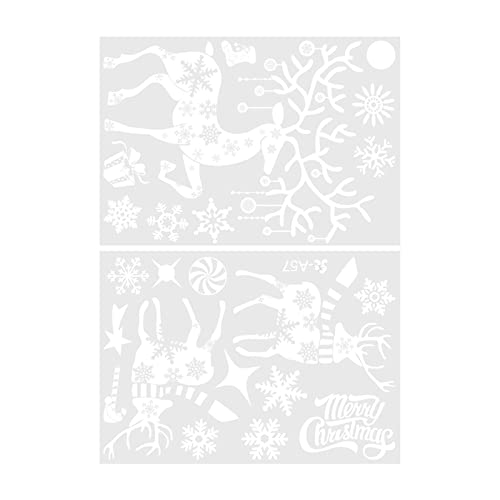 AKTOUR Fotosticker Santa DIY Aufkleber Schneeflocke Aufkleber Tragbarer Thema Wandaufkleber Nagellack Sticker (D, One Size) von AKTOUR