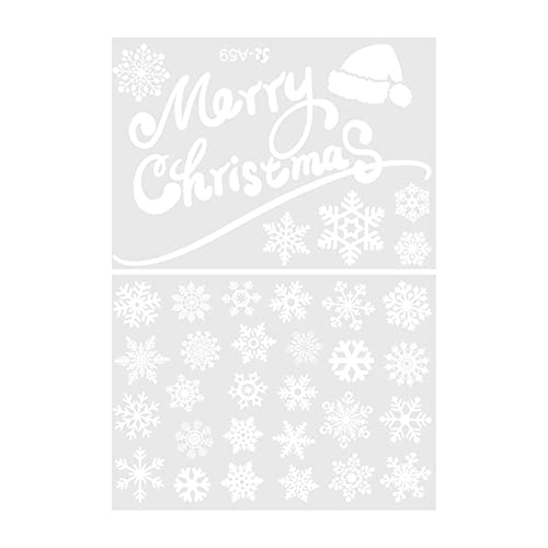 AKTOUR Fotosticker Santa DIY Aufkleber Schneeflocke Aufkleber Tragbarer Thema Wandaufkleber Nagellack Sticker (F, One Size) von AKTOUR