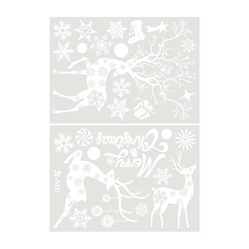 AKTOUR Fotosticker Santa DIY Aufkleber Schneeflocke Aufkleber Tragbarer Thema Wandaufkleber Nagellack Sticker (G, One Size) von AKTOUR