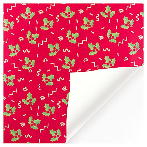 AKTOUR Geschenkpapier Jahrgang Feet) Einseitige Muster Santa Paper 4.11 Wrapping Christmas Other Home DIY Plastikpapier Einwickeln (A, One Size) von AKTOUR