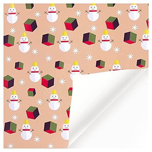 AKTOUR Geschenkpapier Jahrgang Feet) Einseitige Muster Santa Paper 4.11 Wrapping Christmas Other Home DIY Plastikpapier Einwickeln (D, One Size) von AKTOUR