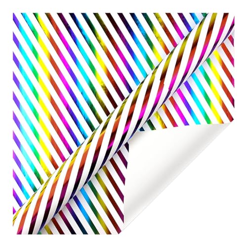 AKTOUR Geschenkpapier Klein bunte Folie mit Streifen, Punkten, Alles Gute zum Geburtstag-, Geschenkpapier für Feiertage, Geburtstage, Hochzeiten Wrestling-Geschenkpapier (B, One Size) von AKTOUR