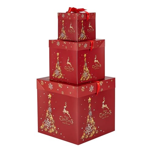 AKTOUR Geschenkpapier Megarolle für die Weihnachtsausstellung in Einkaufszentren, Supermärkten und Schaufenstern Aufbewahrungsbehälter Für Verpackungspapier (Red, 20X20CM) von AKTOUR