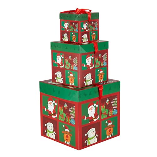 AKTOUR Geschenkpapier Rot Kariert die Weihnachtsausstellung in Einkaufszentren, Supermärkten und Schaufenstern Wickelstation Organizer (Red, 20X20CM) von AKTOUR