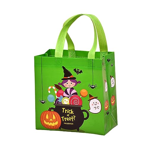 AKTOUR Geschenkpapier-Set Dekorationen, Süßigkeiten, Süßigkeitentüten für Tricks oder Partys, Halloween-Partytütenfüller, Vlies-Geschenktüten zum Verpacken von kleinen Wandorganisator Aus (D, One Siz von AKTOUR