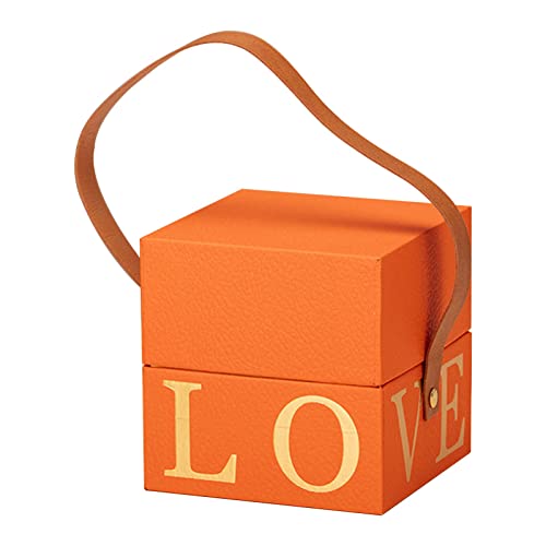 AKTOUR Ideen Für Gelbe Geschenkboxen Geschenkboxen für Geschenke Kleine Geschenkboxen Valentinstag- für Freundin Liebesbox Blumen- Geschenkpapier Nerdig (Orange, B) von AKTOUR