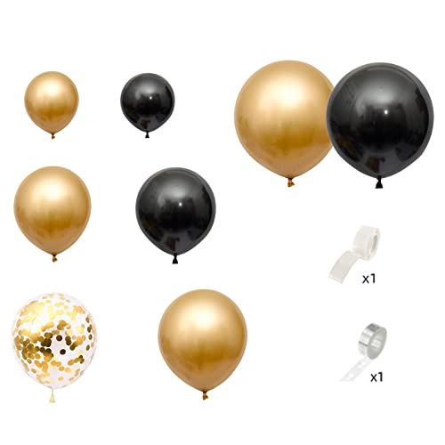 AKTOUR Junggesellenabschied Spaß sind It's Party Ballonkettenset Geburtstagsfeier Abschlussfeier Hochzeit Ballons. Helium Happy Birthday (Black, One Size) von AKTOUR