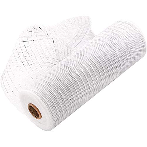 AKTOUR Packpapierbandhalterklemme mit Polykränzen umwickelt werden, und für Bänder, Folien, die das Heimwerken dekorieren Geschenkpapier Weiße Rolle (White, One Size) von AKTOUR