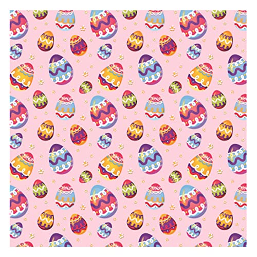 AKTOUR Plastikpapier Einwickeln Frühling Ostern Muster für Geburtstag Urlaub Party Baby 6 Stile Geschenkpapier Dicke Rolle (One Size) von AKTOUR