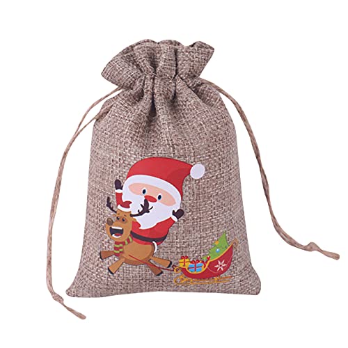 AKTOUR Plastikpapierrolle Einwickeln Weihnachten, Leinen, Geschenktüten, Leinen, Weihnachten, Jute, Süßigkeiten, Heimdekoration Geschenkpapier-Set (C, One Size) von AKTOUR