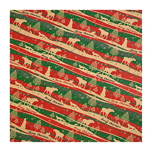 AKTOUR Wraps Für Frauengeschenke Kinder Weihnachten Geschenkpapier Weihnachtsgeschenke Verpackung LKW Plaid Schneeflocke Grüner Weihnachten Design Schneeflocke Auto Geschenkpapier Vintage-Rolle (G, O von AKTOUR