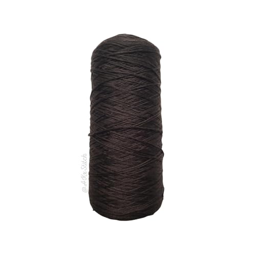 CXC 3371 schwarz braun Kreuzstichgarn Kegel, Farbe passend zu DMC, Stickgarn, Baumwollgarn, Meterware (Vollkegel ca. 800 Meter) von AKxStitch